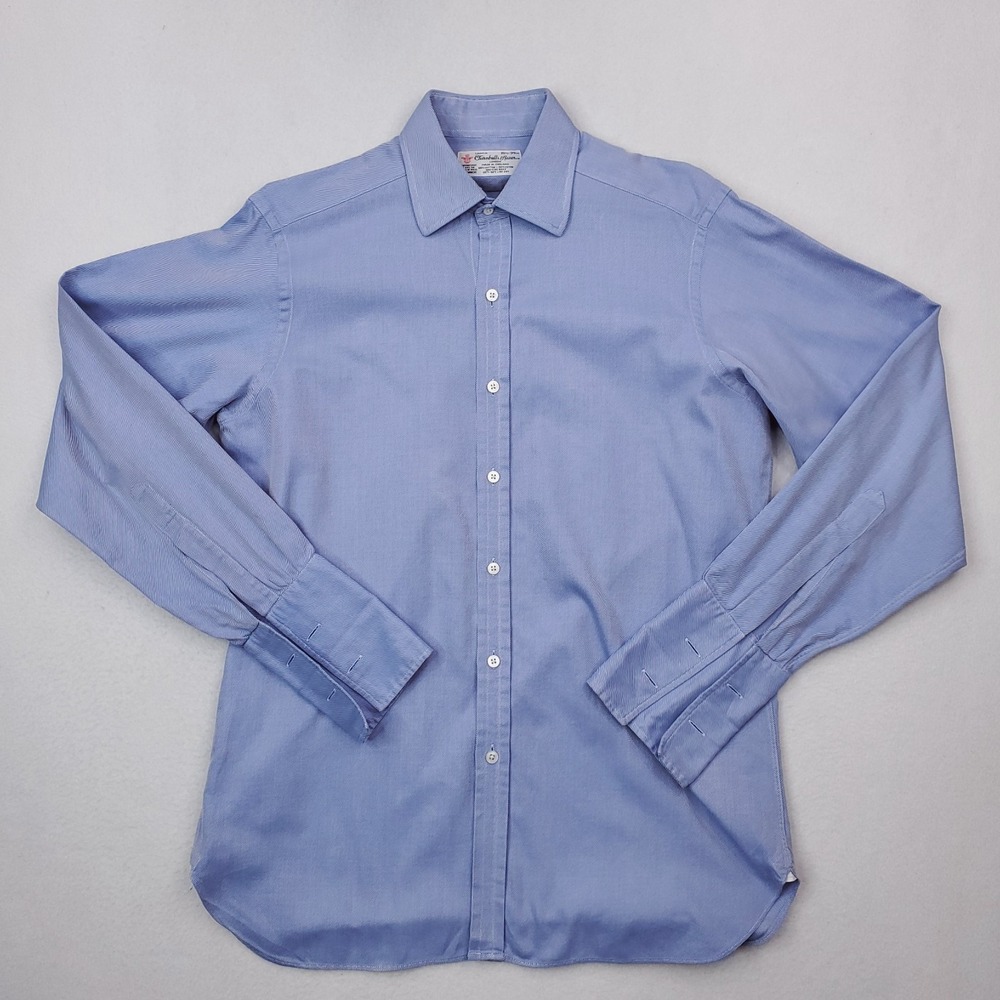 Vintage Turnbull & Asser Shirt Mens 15.5 Blue French Cuff Button Up England Made